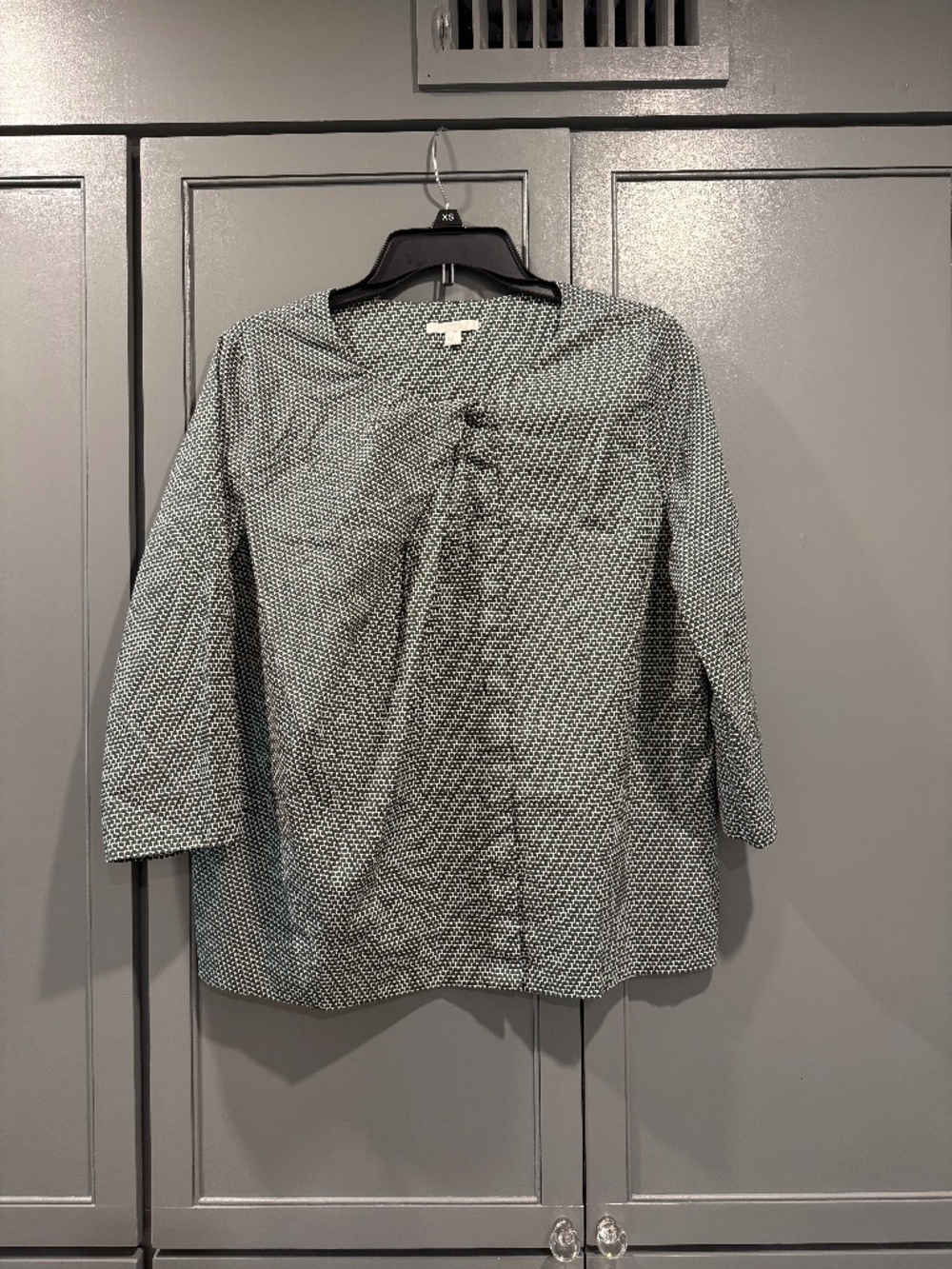 COS Geometric Print Cotton Blouse Size 12